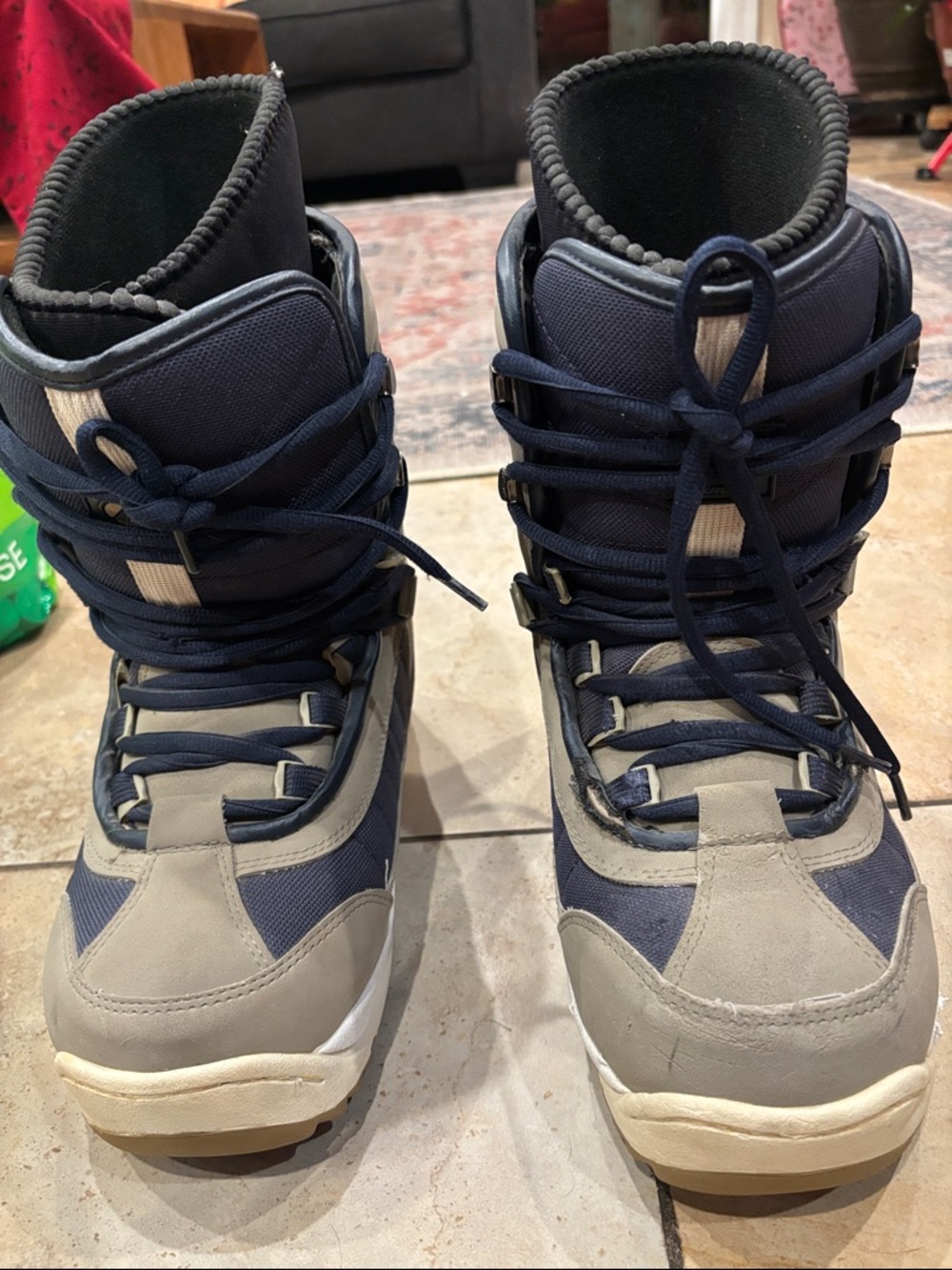 Men's Navy and Gray Insulated Rain & Snow Boots